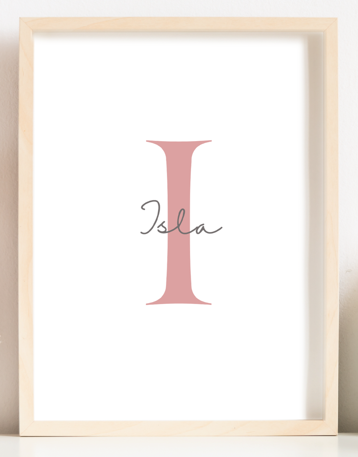 Inital print with name
