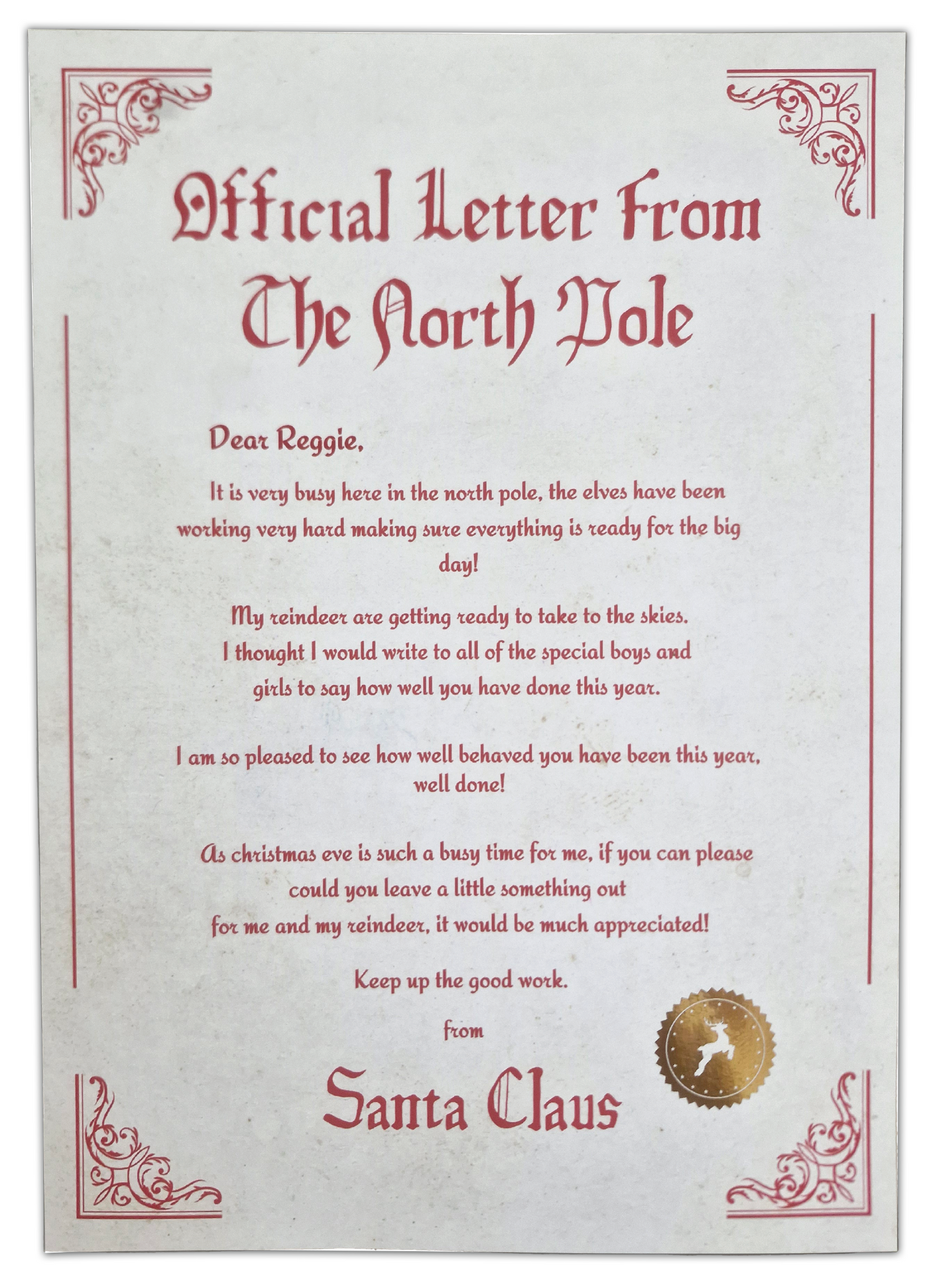 Letter from Santa