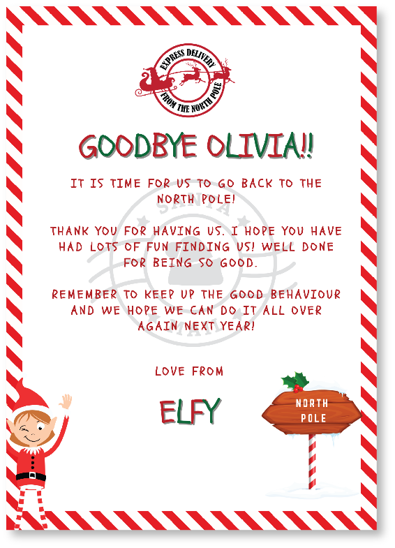 Letter from the Elf - Goodbye!