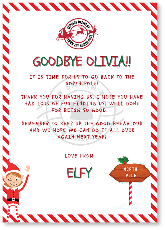 Letter from the Elf - Goodbye!