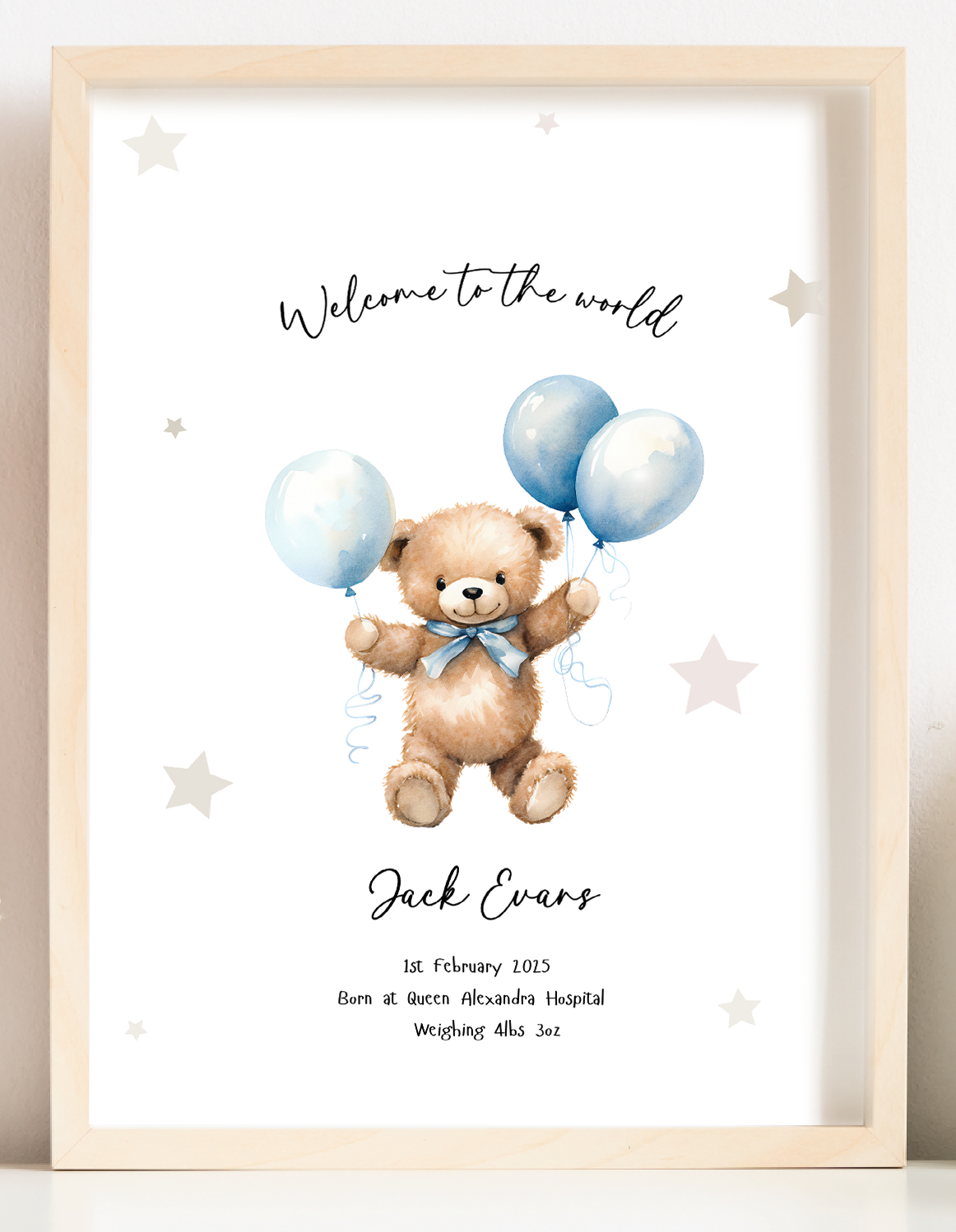 Welcome to the World baby print - Pink