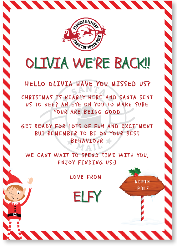 Letter from the Elf - We're back!