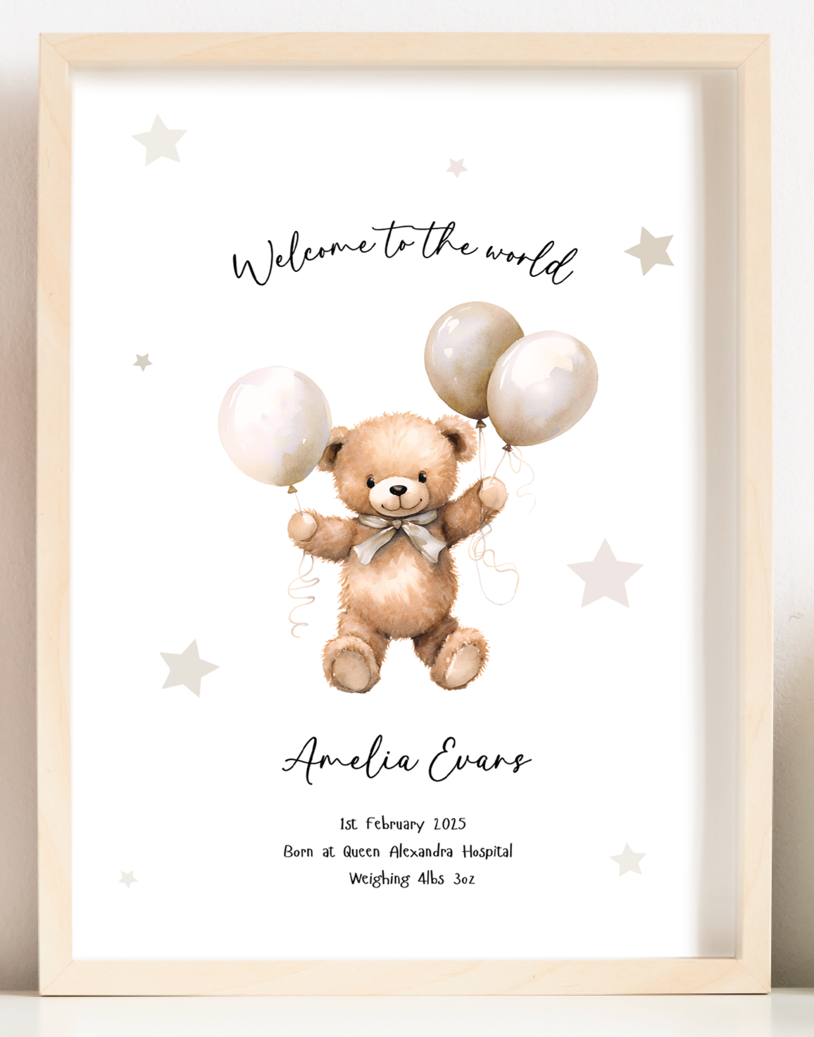 Welcome to the World baby print - Pink